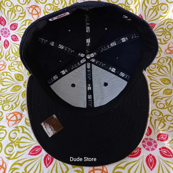 New York Yankees Navy & Camo Fitted Baseball Cap Size 7 1/4 (57.7cm) Super Clean - Picture 5 of 9